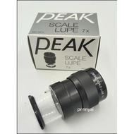 Japan PEAK High-Definition Magnifying Glass with Scale/7 Times Magnifying Glass 1975-7X