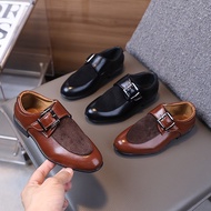 Boys Leather Shoes Classic Children Formal Shoes Point Toes Soft Bottom