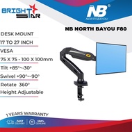 NB NORTH BAYOU F80 17 TO 30 INCH GAS STRUT MONITOR / TV / DESKTOP BRACKET HOLDER MOUNT