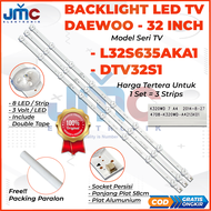 Backlight TV DAEWOO L32ES635AKA1 DTV32S1 Lampu led bl 8 mata kancing 8k 3v