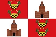 magFlags Large Flag Town of Galisteo; in Cáceres, Spain | landscape flag | 1.35m² | 14.5sqft | 90x15