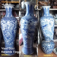 Guci Vase keramik tinggi besar handmade china