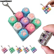 BACKSTREET Keyboard Clicker Toy, DIY Keyboard Keycap Fidget Keychain, Relaxing Relief Stress Keys Bu