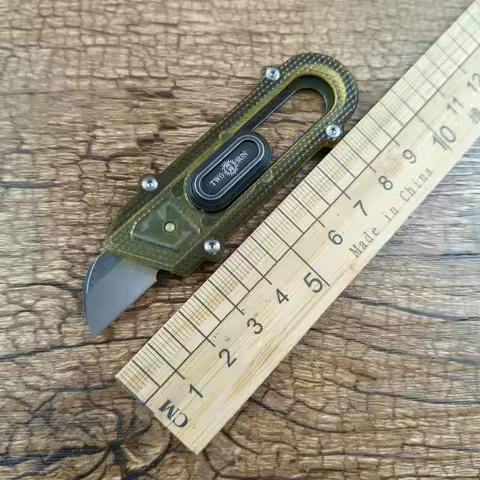 TWOSUN TS488 Mini Cutting Knife M390 Blade TC4 Titanium PEI Handle EDC Outdoor Art Knife