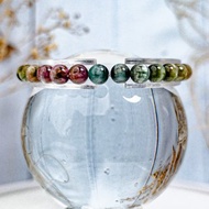 【老礦貓眼彩虹碧璽】多巴胺色系 天然碧璽水晶手鍊手串/一物一拍