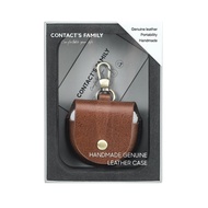 Vintage Genuine Leather Earphone Case With Hook For Huawei FreeClip Earbuds Cover Shockproof Protect