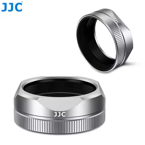 JJC Metal Lens Hood with Lens Cap Cover for Fujifilm X Half X-HF1 Camera Lens Hood Lens Shade Compat
