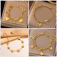 Bracelet titanium Stainless steel gelang wanita