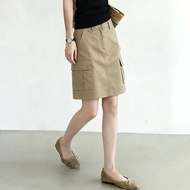Yueyue YY Summer 2026 Casual Commuter Skirt - Khaki Women's Fashion