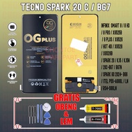 LAYAR FREE/ FREE GLUE + SCREWDRIVER LCD TOUCHSCREEN TECNO SPARK 20C / BG7 TOUCH SCREEN TECNO SPARK S