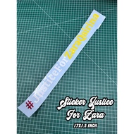 STICKER JUSTICEFORZARA DIE CUT