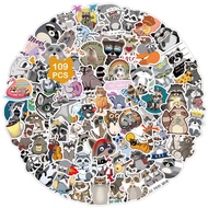 NUMY Raccoon Stickers 109PCS Cute Northern Woodland Animal Decals for Water Bottle Cars Window Lapto