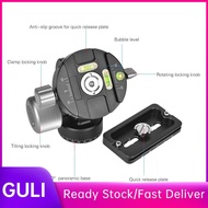 guli VH-10R 2 Way Pan/Tilt Tripod Head 360° Rotating Panoramic Bird Watching Photography with Quick 