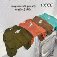 XOOP long-sleeved set with 4-way poly ribbed ribbed 2-button imitation, pants with cute printed patt