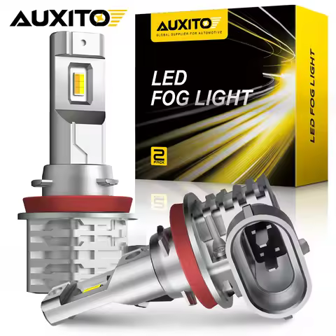 AUXITO 2Pcs Canbus H8 H11 LED Car Fog Light Bulb Headlight Double Color H16 JP H9 Led Lamp DRL Car D