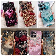 For Motorola Moto G86 G56 5G / Motorola G66j G66y G86 Power Phone Case Luxury Butterfly Flower Print