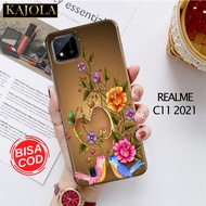 Case Hp Realme C11 2021 - Casing Hp Realme C11 2021 - KAJOLA - Fashion Case BUNGA  - Kesing Realme C11 2021 - Case Realme C11 2021 - Silicon Hp - Kondom Hp - Pelindung Hp - Softcase - Hardcase - Case Handpone - Cover Hp - CASEMURAH - HONTINGA