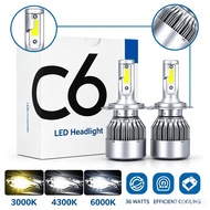 C6 Original LED Headlight Bulb H1 H3 H4 H7 H11 9005 9006 Fog Light Lamp Canbus 2PCS Set