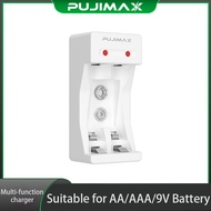 PUJIMAX battery charger for AA battery AAA battery 9V battery NI-MH battery rechargeable battery