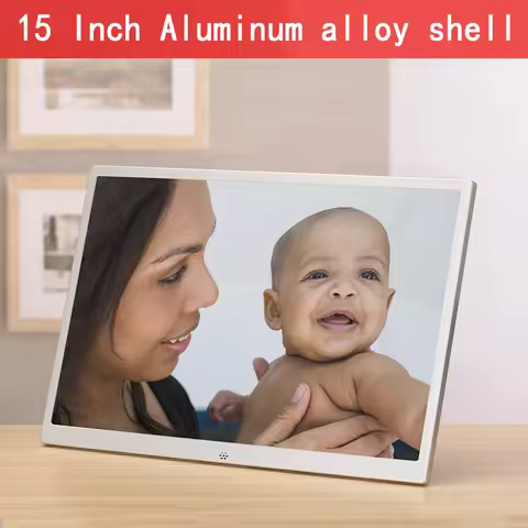 15 inch digital photo frame aluminum alloy photo frame HD LED electronic photo album calendar video 