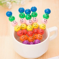 Rainbow Ball pencil Rainbow Color Smiley motif 1 set contains 7 colors of DOC emoji stacking pencils