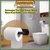 GANTUNGAN Toilet Tissue Hanger Anti-Plastic Holder Strong Rust Bathroom Tissue BR392 Black Stainless