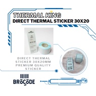 THERMAL LABEL STICKER 30X20 DIRECT THERMAL LABELER STICKER