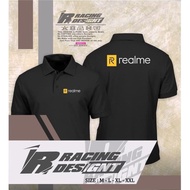 Realme Smartphone Short Sleeve Poloshirt Latest Distro Quality -IR Adult Men's and Women's Clothing