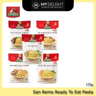 Ready to eat San Remo La Pasta Macaroni Cheese Alfredo Mushroom Onion Sour Cream & Chives Mushroom &