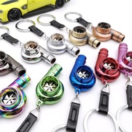 Real Whistle Sound Turbo Keychain Sleeve Bearing Spinning Auto Part Turbine Turbocharger Key Chain Ring