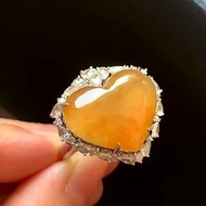 天然翡翠 緬甸 A玉 玉鐲 • 18k金鑲嵌橘黃翡戒指