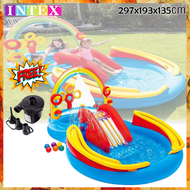 Intex 57453 สวนน้ำเด็ก Paddlingสระว่ายน้ำเด็กอาบน้ำOcean Ball Pool Slide Water Jetสระว่ายน้ำเป่าลม  สระว่ายน้ำเด็ก สระว่ายน้ำเป่าลมเด็ก