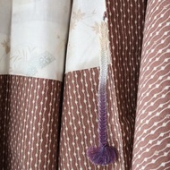 日本製和風印花棕色古著羽織和服外套