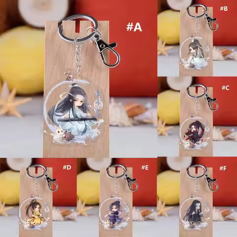 1 PCS Creative Mo Dao Zu Shi Keychain Simple Cute Car Interior Accessories Fashion Wei Wuxian Bag Pe