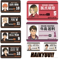 clu Haikyuu Cards Hinata Karasuno Shonen Cards PVC Anime Bokuto Kenma Tetsurou Student Name Card Cha