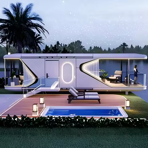 ti-PX7 PX5 Multifunctional Steel Structure Mobile Capsule House Modern Lightweight Prefabricated Cab