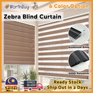 Worthbuy Zebra Blind Curtain Blind Roller Blind Shades Outdoor Bidai Langsir Bidai Zebra Bidai Tingk