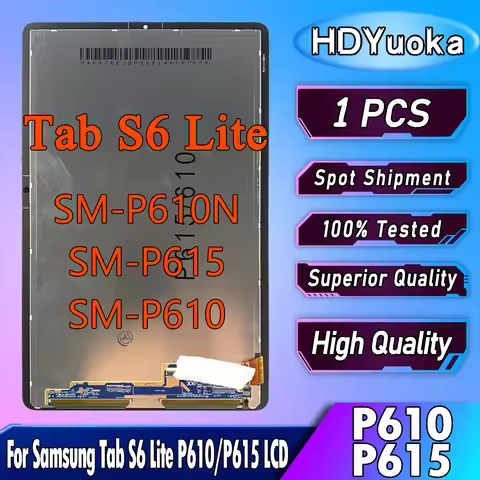 10.4" High Quality For Samsung Galaxy Tab S6 Lite P610 P615 LCD Display Screen Touch Digitizer Assem