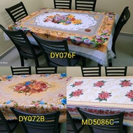 Alas Meja  Plastik/Transparent/Bermutu Tinggi/Pelbagai Corak Terkini-Ready Stock