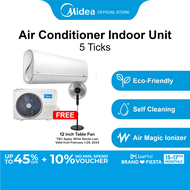 [System 1] Midea MSAS-09E + MAS-1S09E Single Split Aircon 9000 BTU, 5 Ticks Installation fee not included