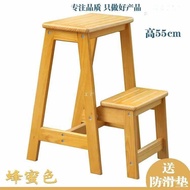 Wholesale Solid Wood Household Ladder Two-Step Folding Step Stool Dual-Purpose Step Stool Pedal Ladder Two-Step Ladder S