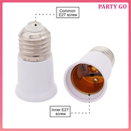 📅 10Pcs E27 to E27 Light Bulb Extender Adapter Plastic Socket Extension for Light Bulbs White
