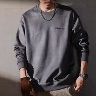 เสื้อสเวตเตอร์คอกลมสำหรับผู้ชาย เสื้อยืดแขนยาวทรงหลวมโอเวอร์ไซส์ทรงหลวมสำหรับผู้ชายเทรนด์ใหม่ Crew n