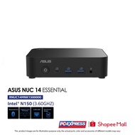 ASUS NUC14 Essential Intel N150 UHD Graphics 1xDDR5 1xM.2 Mini PC RNUC14MNK1500000 Compact Desktop.