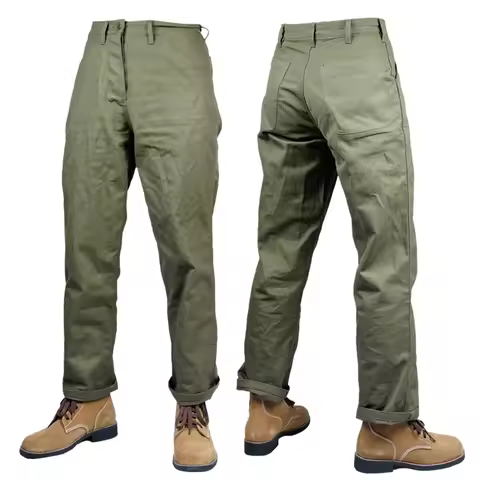 WW2 WWII US ARMY MARINE CORPS HBT UNIFORMS PANTS TROUSERS OUTDOOR PANTS GREEN