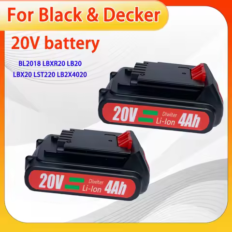 for Black & Decker 20V Battery, 3.0Ah/4.0Ah Lithium Battery Compatible with LBXR20 LB2X4020-OPE Cord
