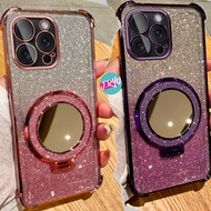 JRYU OPPO Mirror With Stand Holder Softcase Oppo A3X A3 PRO A5 PRO A60 A5S F9 A7 A12 A15 A15S A53 A3