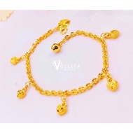 [VJ]Cop916 Bracelet "Polo Dangle" Adults/Kids L:13cm-22cm 999.9 Gold Plated Dangling Bracelet <Ranta