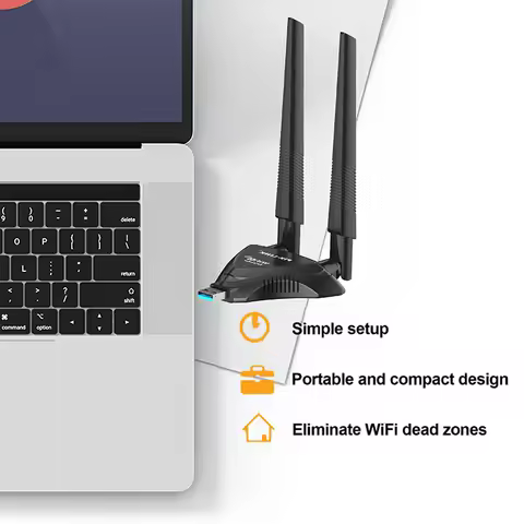 WiFi 6 Extender Repeater 1800Mbps USB Extender 5G/2.4G Dual Band Signal Booster Strong Wall Penetrat