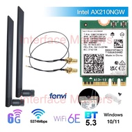 Wifi 6 6E Wireless Card Intel AX210 Bluetooth 5.2 AX200 M2 NGFF M.2
